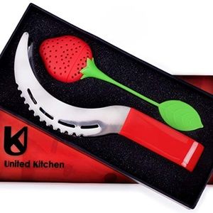 Watermelon Slicer & Tongs In A Gift Box With A Str